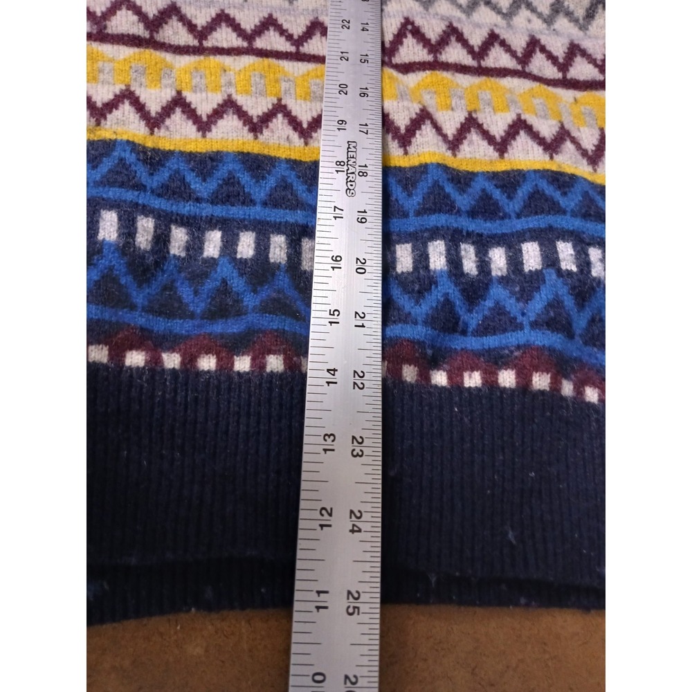 90's Nordic Lambswool‎ Fair Isle Sweater Large Soft Cozy Preppy Ski Grunge - Picture 14 of 16